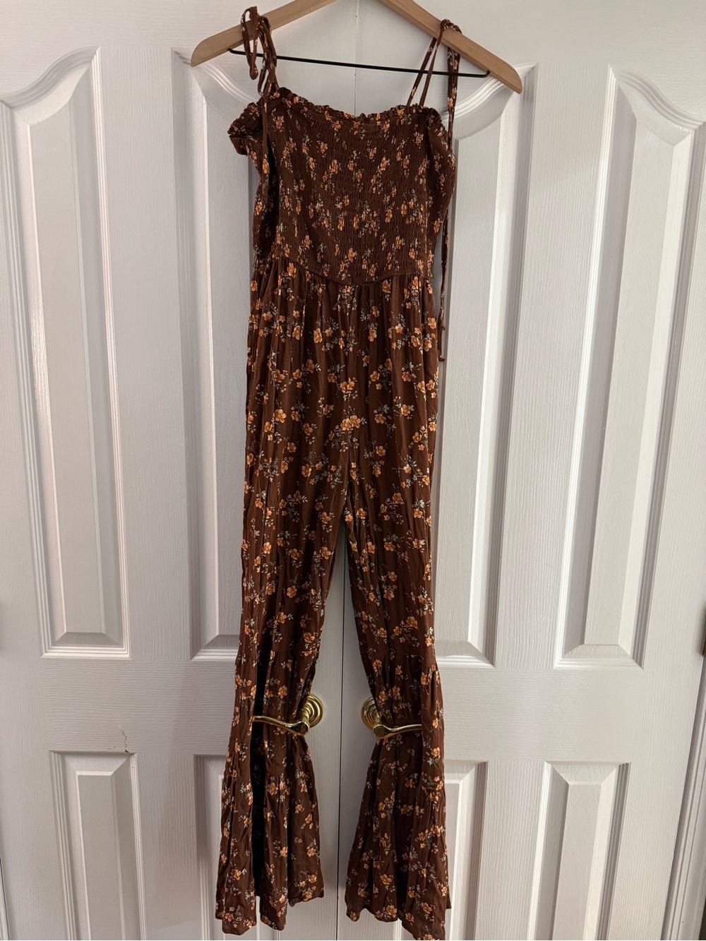 Francesca's Brown Floral Jumpsuit